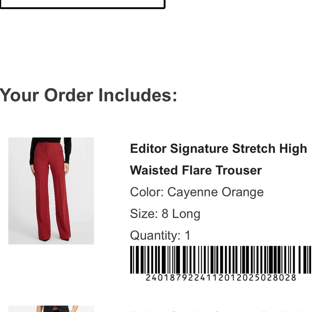 Stretch High-Waisted Flare Trouser — Cayenne Orange LONG 36” inseam